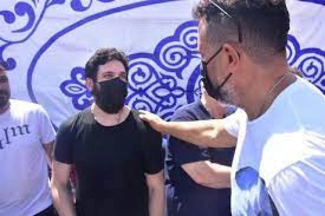 حسن الرداد ورامى رضوان يتلقيان العزاء فى الراحلة دلال عبد العزيز