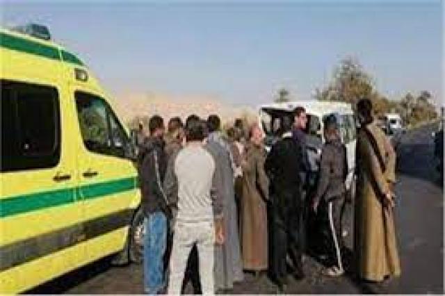 مصرع شخصين فى حادث إنقلاب دراجة بخارية ببنى سويف