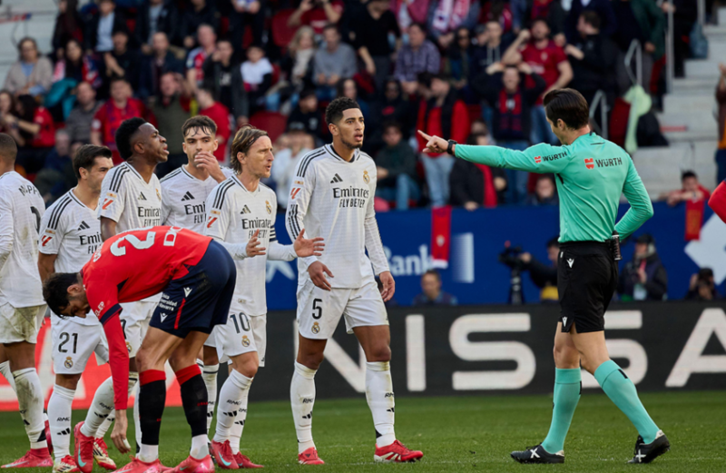 قرار جديد بشأن حكم مباراة ريال مدريد ضد أوساسونا